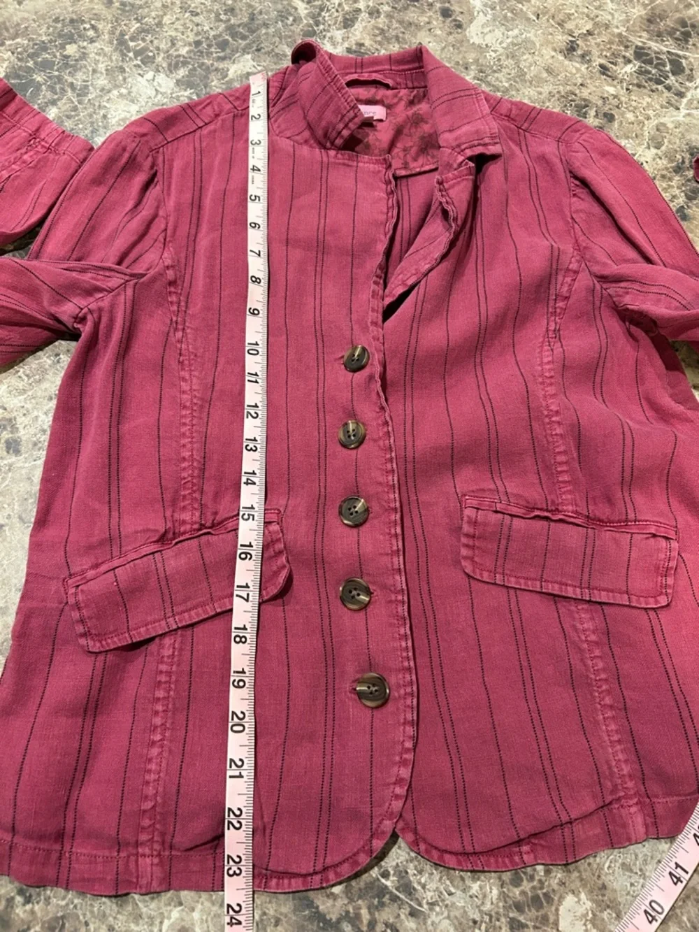 Sundance Linen Pink Blazer Jacket XS